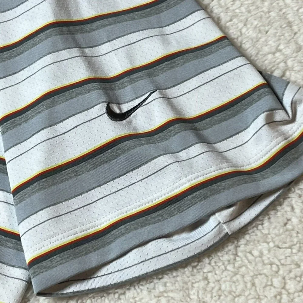 Nike Golf Polo Shirt Dri Fit Mens Large Striped Short Sleeve Adult Casual - Picture 3 of 6